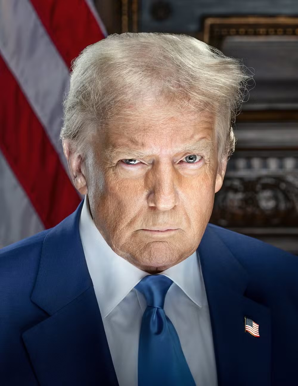 2025: Novo Retrato Oficial de Donald Trump Gera Debate e Comparações nas Redes